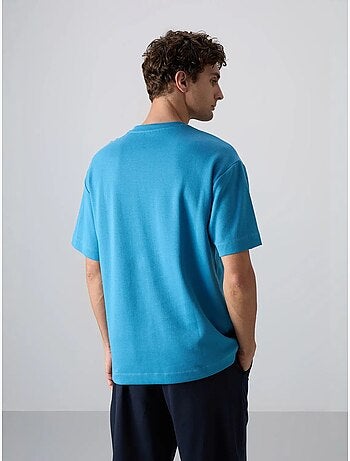 Camiseta de cuello redondo oversize de mezcla de algodón tommy