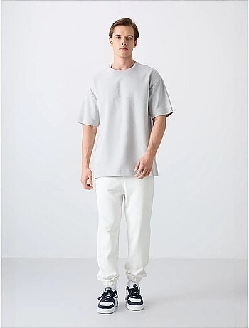 Camiseta de cuello redondo oversize de mezcla de algodón tommy