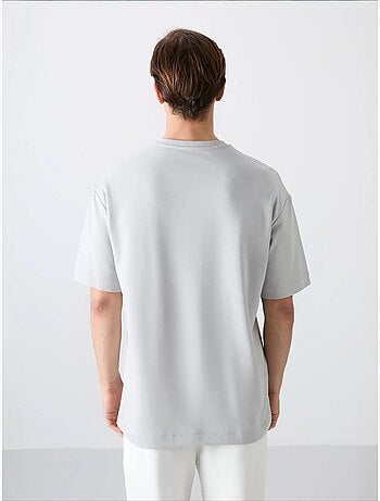 Camiseta de cuello redondo oversize de mezcla de algodón tommy