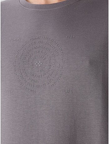 Camiseta de cuello redondo oversize de mezcla de algodón tommy