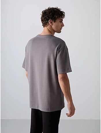 Camiseta de cuello redondo oversize de mezcla de algodón tommy