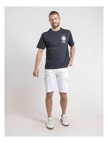 Camiseta de cuello redondo oversize de puro algodón NAHAMAS