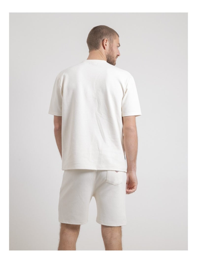 Camiseta de cuello redondo oversize de puro algodón NEWMIX Beige - Kiabi