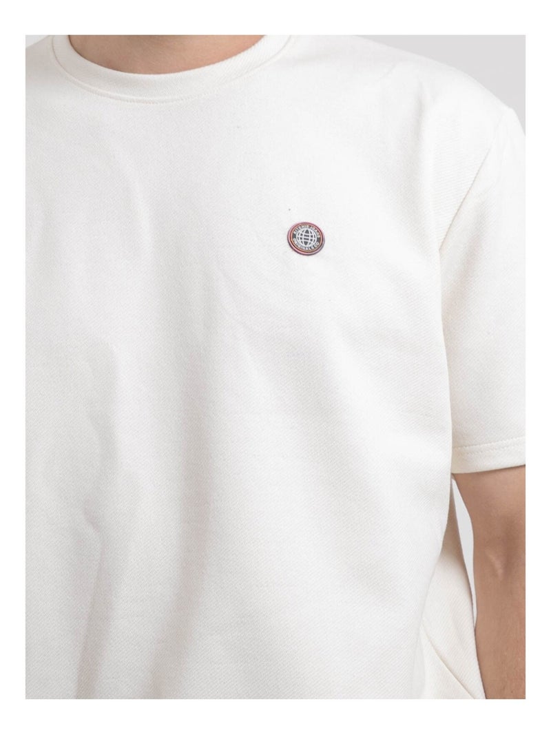 Camiseta de cuello redondo oversize de puro algodón NEWMIX Beige - Kiabi