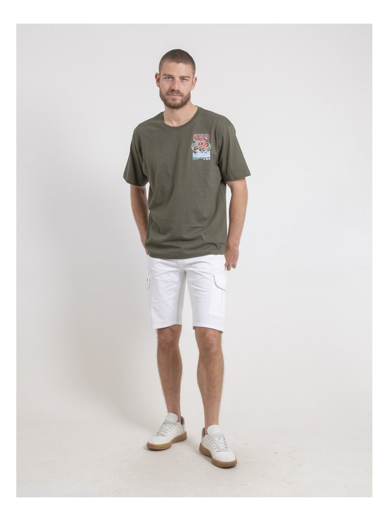 Camiseta de cuello redondo oversize de puro algodón NIGORILLE Azul - Kiabi