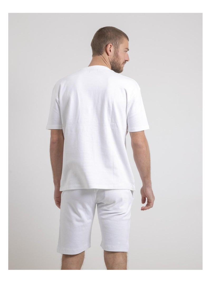 Camiseta de cuello redondo oversize de puro algodón NOBUKA Blanco - Kiabi