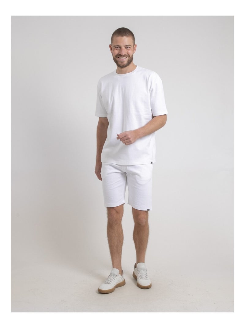 Camiseta de cuello redondo oversize de puro algodón NOBUKA Blanco - Kiabi