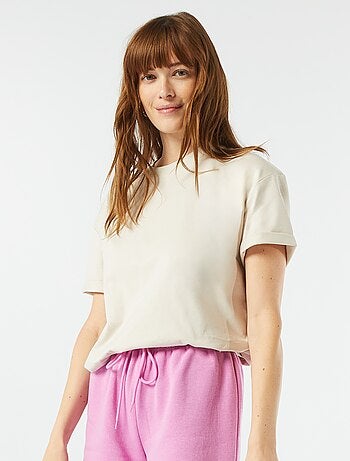Camiseta de cuello redondo oversize