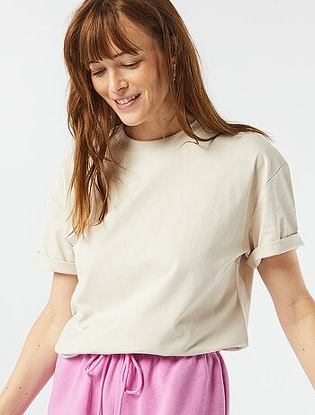 Camiseta de cuello redondo oversize