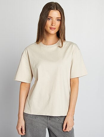 Camiseta de cuello redondo oversize