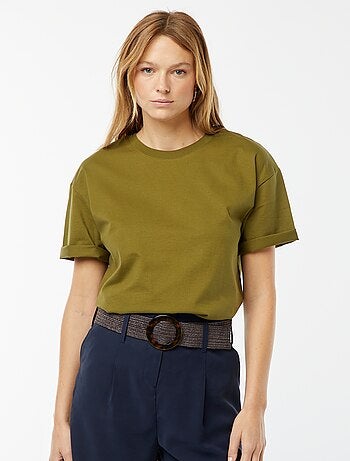 Camiseta de cuello redondo oversize
