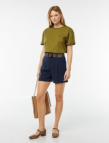 Camiseta de cuello redondo oversize