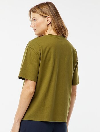 Camiseta de cuello redondo oversize