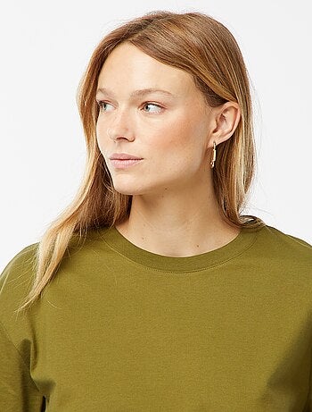 Camiseta de cuello redondo oversize