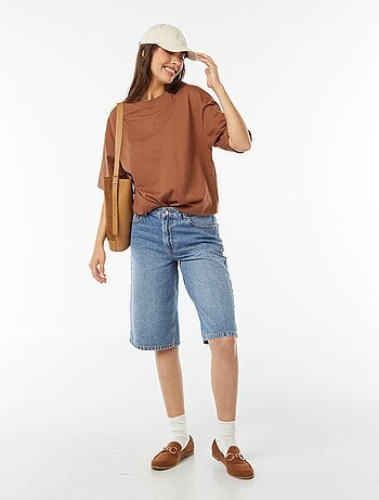 Camiseta de cuello redondo oversize