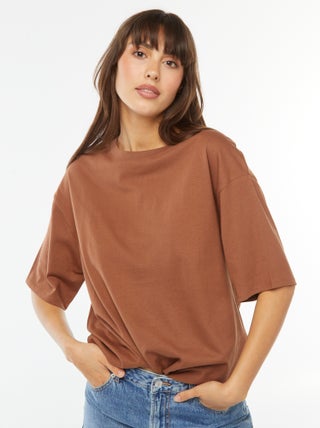 Camiseta de cuello redondo oversize