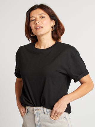 Camiseta de cuello redondo oversize