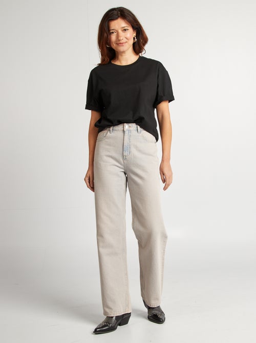 Camiseta de cuello redondo oversize - Kiabi