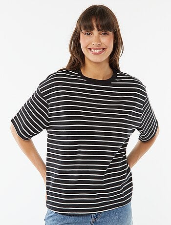 Camiseta de cuello redondo oversize