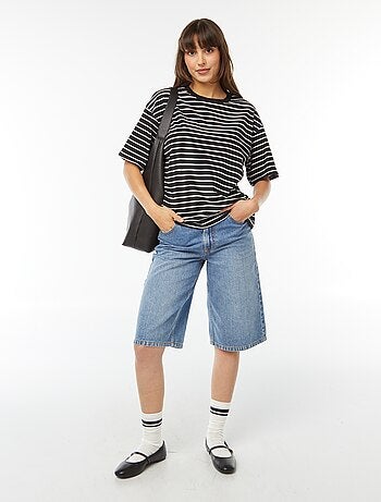 Camiseta de cuello redondo oversize