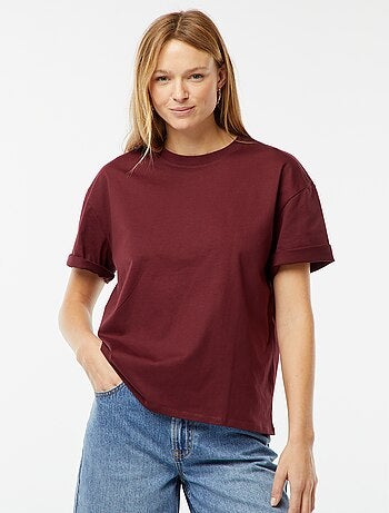 Camiseta de cuello redondo oversize