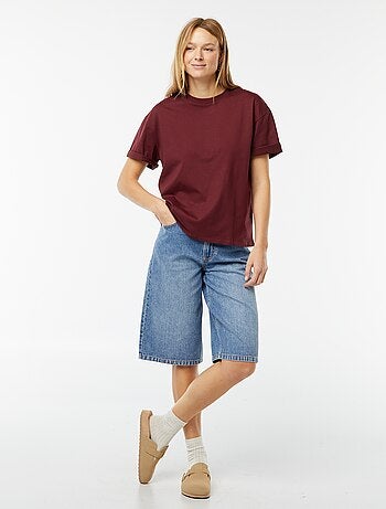 Camiseta de cuello redondo oversize