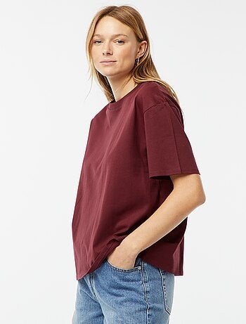 Camiseta de cuello redondo oversize