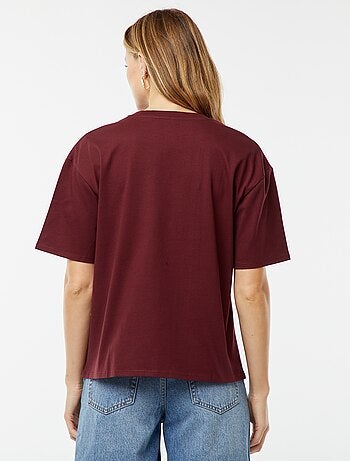 Camiseta de cuello redondo oversize