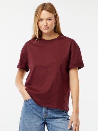 Camiseta de cuello redondo oversize