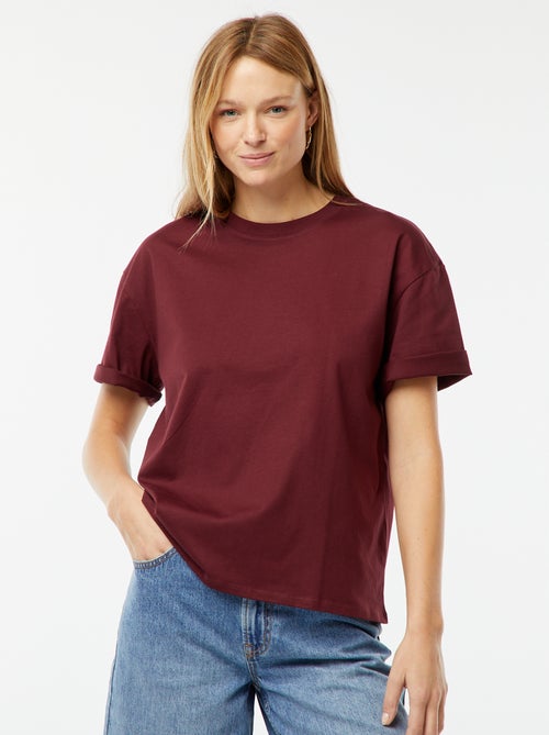 Camiseta de cuello redondo oversize - Kiabi