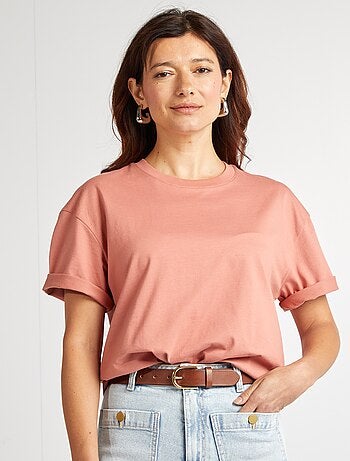 Camiseta de cuello redondo oversize