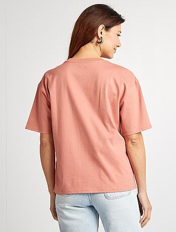 Camiseta de cuello redondo oversize