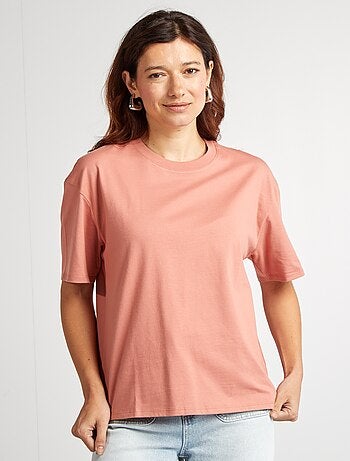 Camiseta de cuello redondo oversize