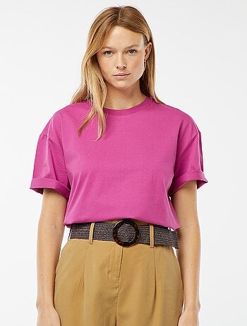 Camiseta de cuello redondo oversize