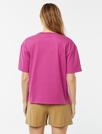 Camiseta de cuello redondo oversize