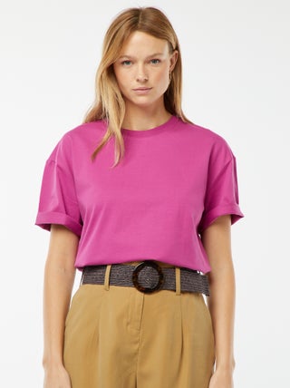 Camiseta de cuello redondo oversize