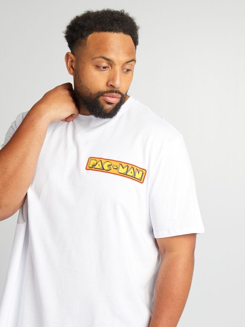 Camiseta de cuello redondo 'Pac-Man' blanco - Kiabi