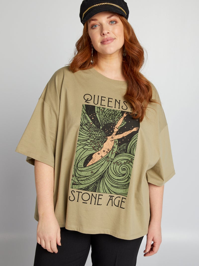 Camiseta de cuello redondo 'Queens of the stone age' VERDE - Kiabi