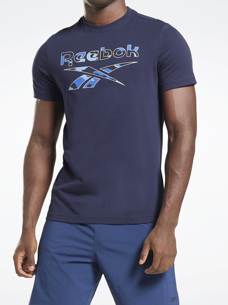 Camiseta de cuello redondo 'Reebok' AZUL - Kiabi