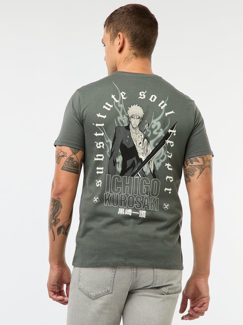 Camiseta de cuello redondo 'Sahinler' 'Bleach' de algodón - Kiabi