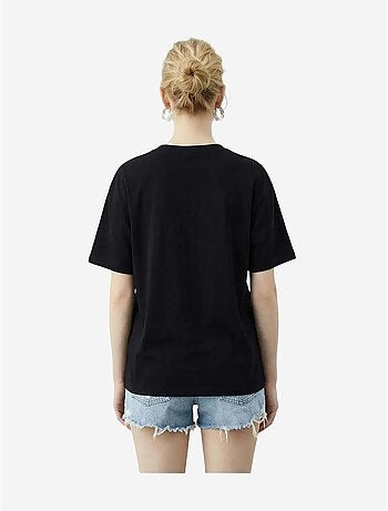 Camiseta de cuello redondo y corte relajado con bordado lucci