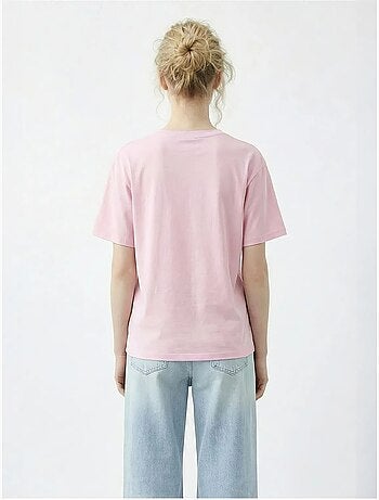 Camiseta de cuello redondo y corte relajado con bordado lucci