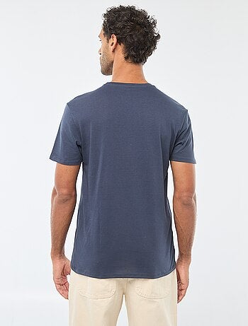 Camiseta de cuello redondo y manga corta estampada