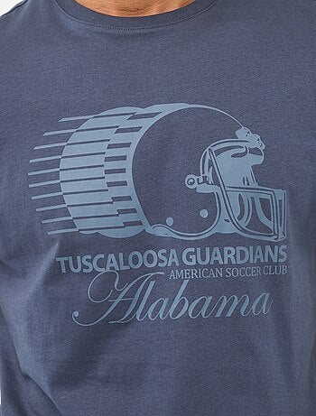 Camiseta de cuello redondo y manga corta estampada