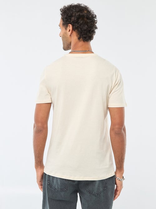 Camiseta de cuello redondo y manga corta estampada - Kiabi