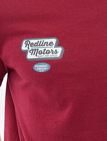 Camiseta de cuello redondo y manga corta estampada