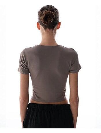 Camiseta de cuello redondo y manga corta penti