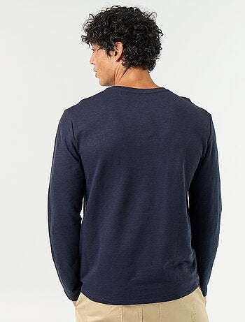 Camiseta de cuello tunecino de manga larga