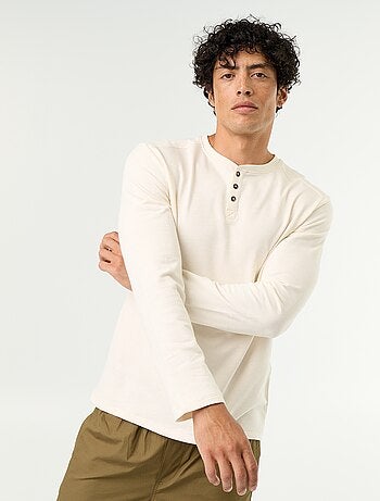 Camiseta de cuello tunecino de manga larga