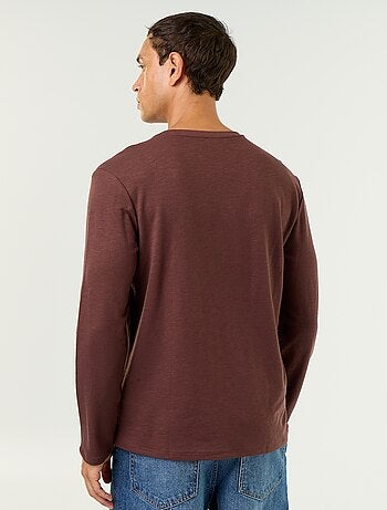Camiseta de cuello tunecino de manga larga